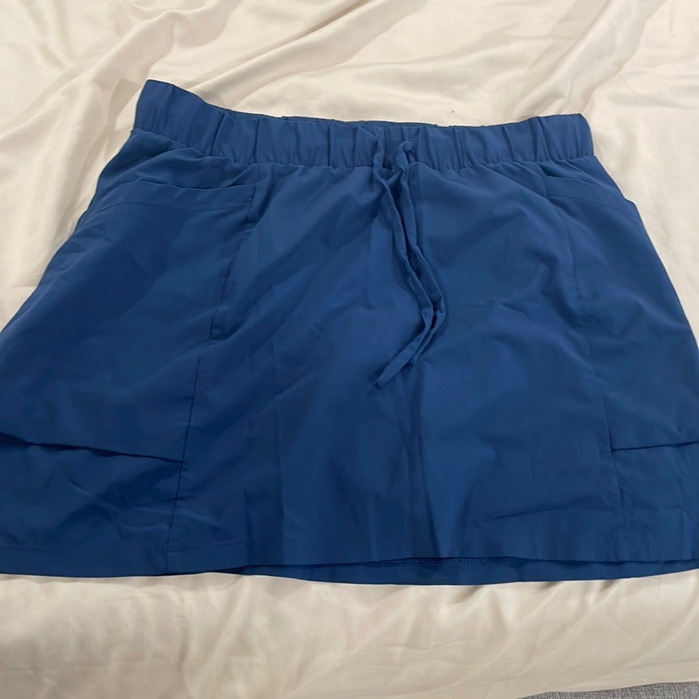 blue skirt